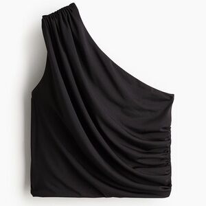 🆕 H&M one-shoulder draped crop tank